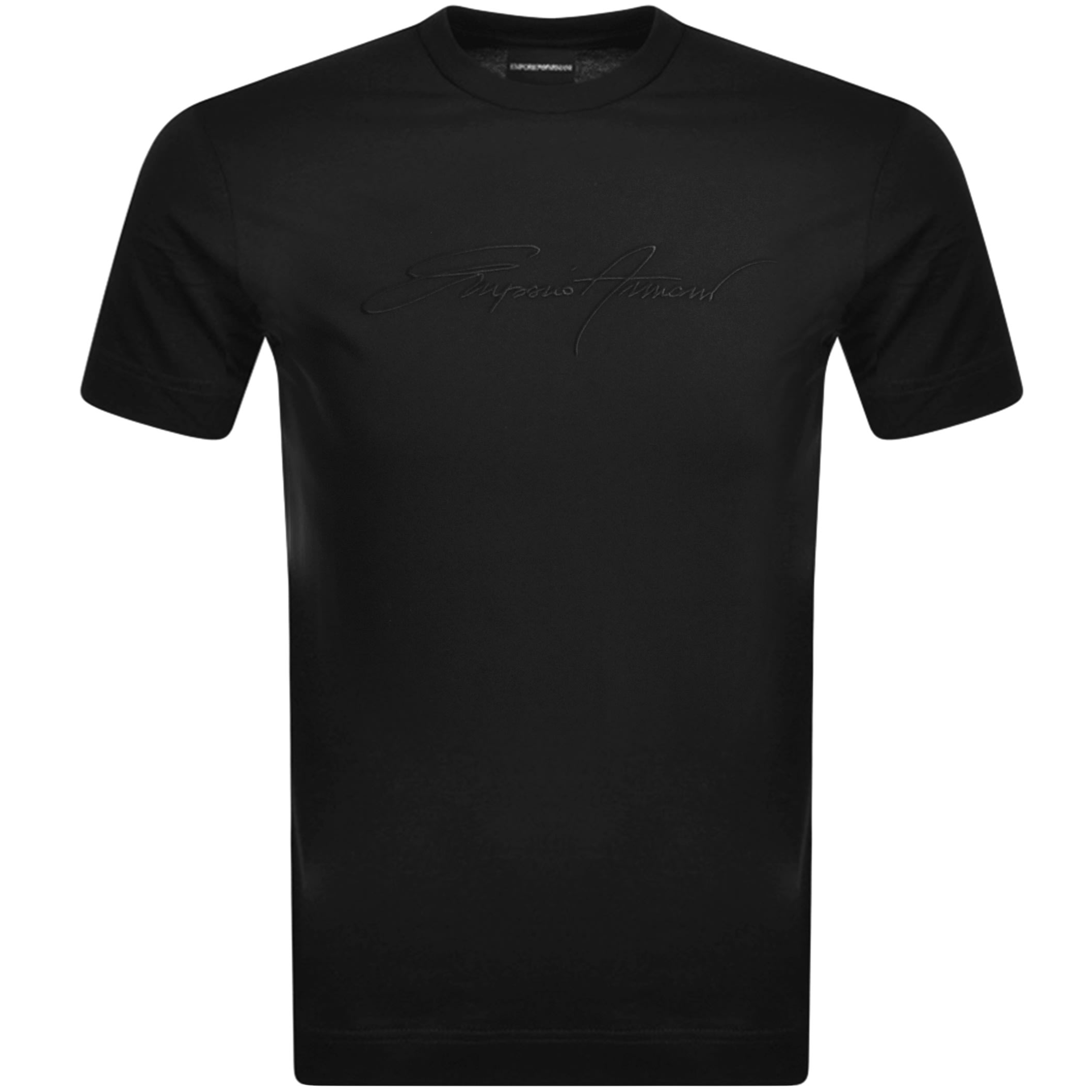 Alternative Image for ProductEmporio Armani Crew Neck Logo T Shirt Black1